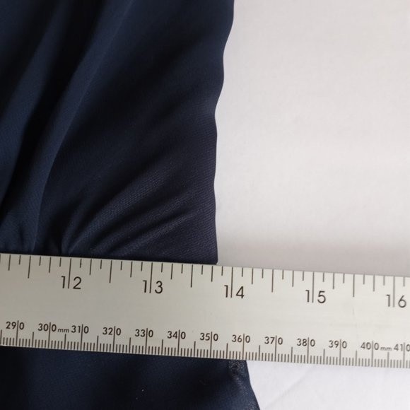 Dessy Collection, Vivian Diamond Blue Backless A Line Dress XS - Picture 13 of 16